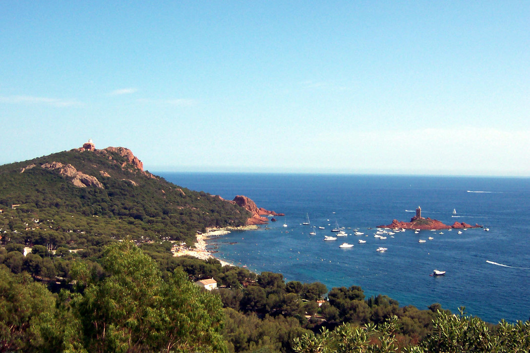 L'ile d'or vue du camping